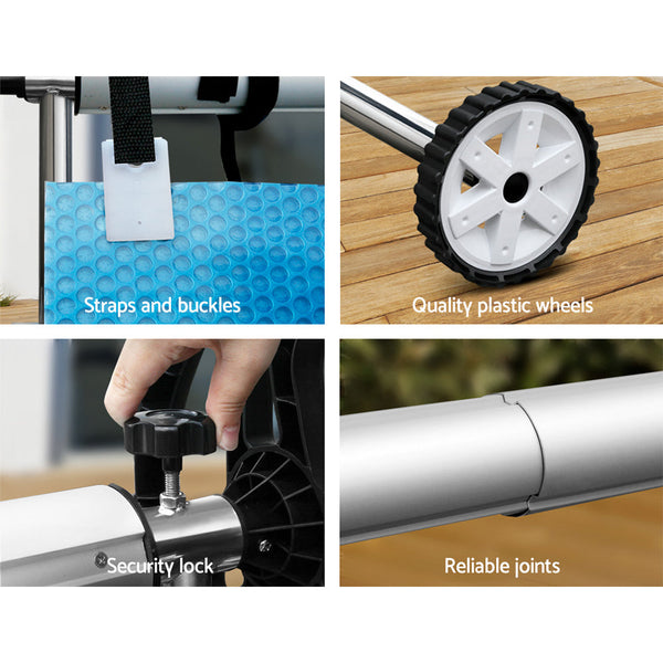 Aquabuddy Solar Swimming Pool Cover Blanket Bubble Roller Adjustable 8 X 4.2M Aquabuddy