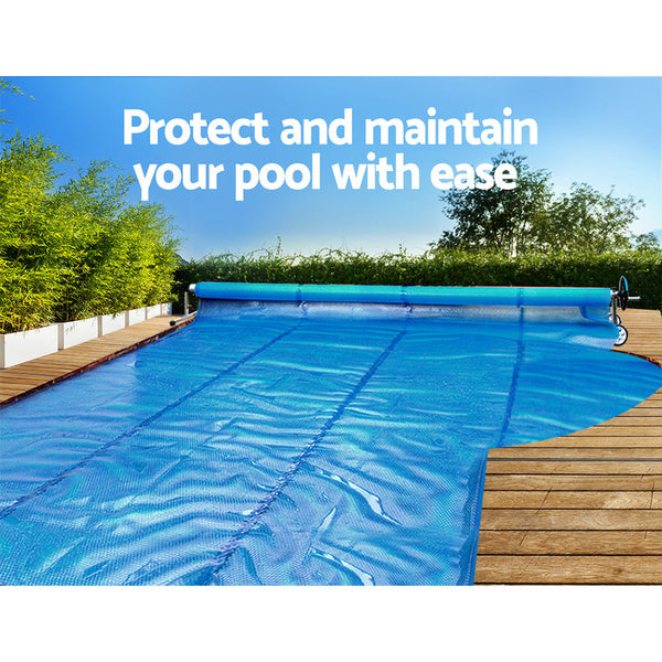 Aquabuddy Swimming Pool Cover Roller Reel Adjustable Solar Thermal Blanket Blue Aquabuddy