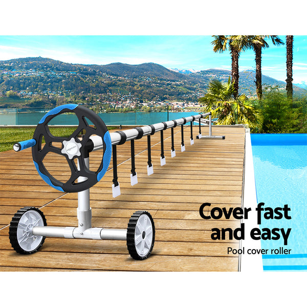 Aquabuddy Swimming Pool Cover Roller Reel Adjustable Solar Thermal Blanket Blue Aquabuddy
