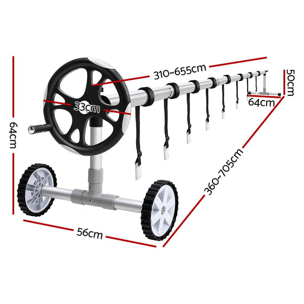 Aquabuddy Pool Cover Roller 6.55m Adjustable Swimming Pool Solar Blanket Reel Aquabuddy