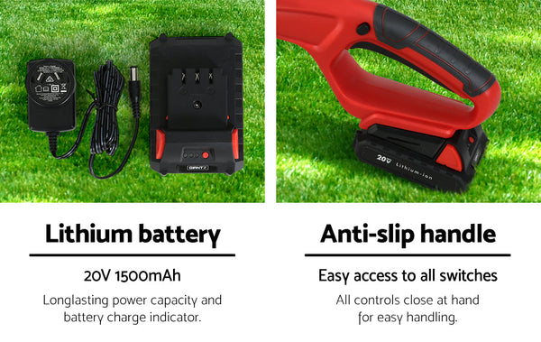 Giantz Cordless Pole Chainsaw Electric Saw 20V Lithium-Ion Tool Battery Pruner Giantz