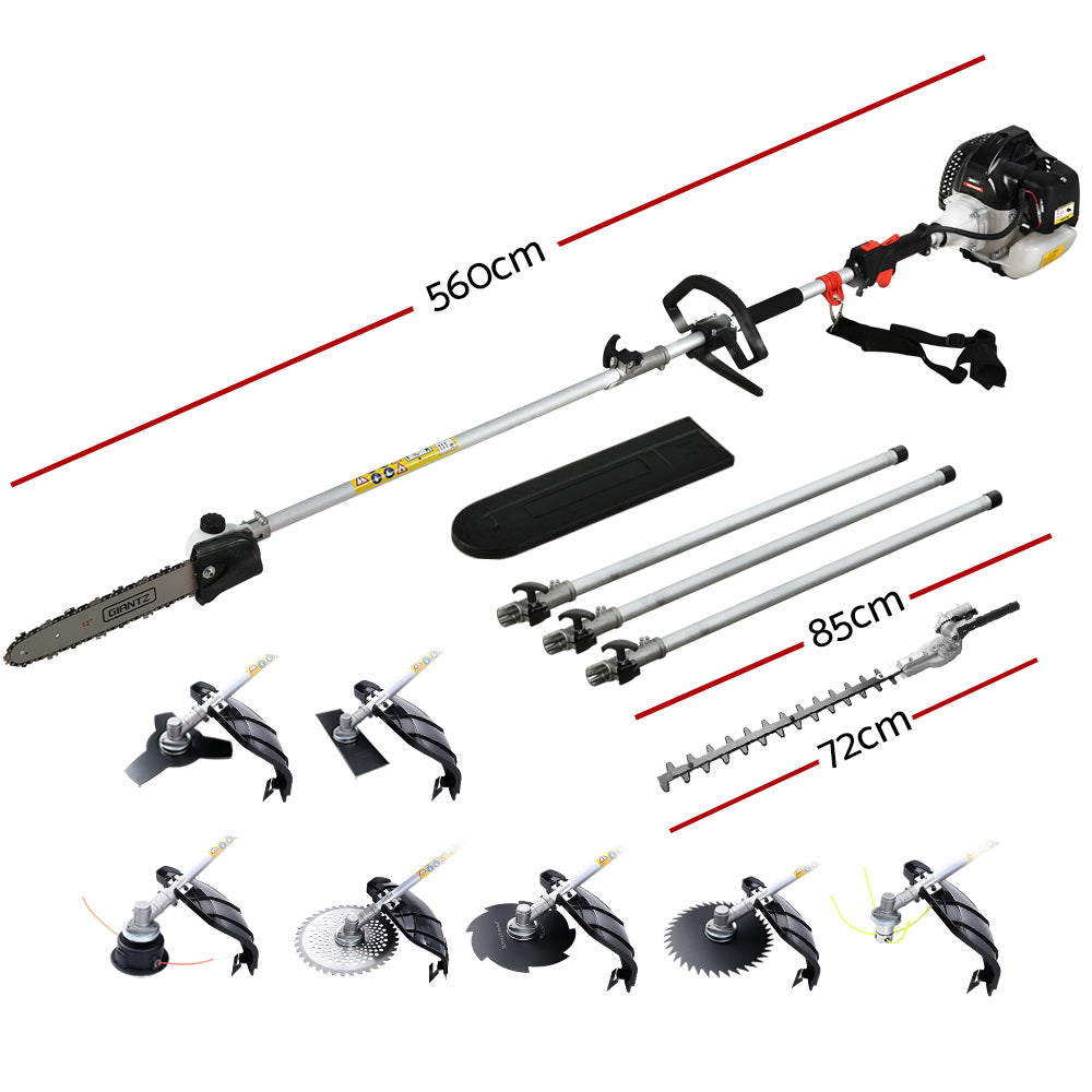 Giantz Pole Chainsaw Hedge Trimmer Brush Cutter Whipper Snipper 9 IN 1 MultiTool Giantz