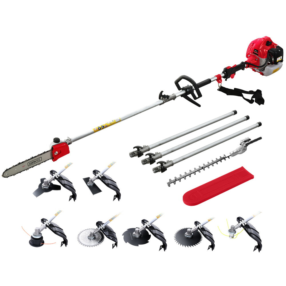 Giantz 65CC Pole Chainsaw Hedge Trimmer Brush Cutter Whipper Snipper Multi Tool Giantz