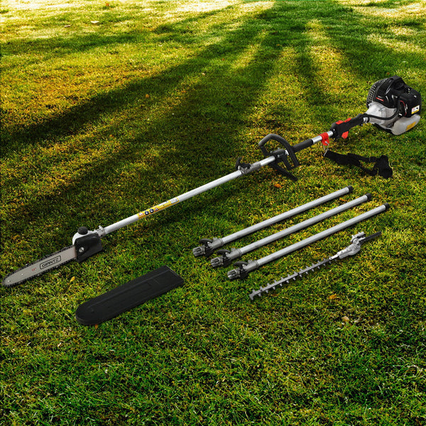 Giantz Petrol Pole Chainsaw Hedge Trimmer Pruner Chain Saw Brush Cutter 2 IN 1 Giantz