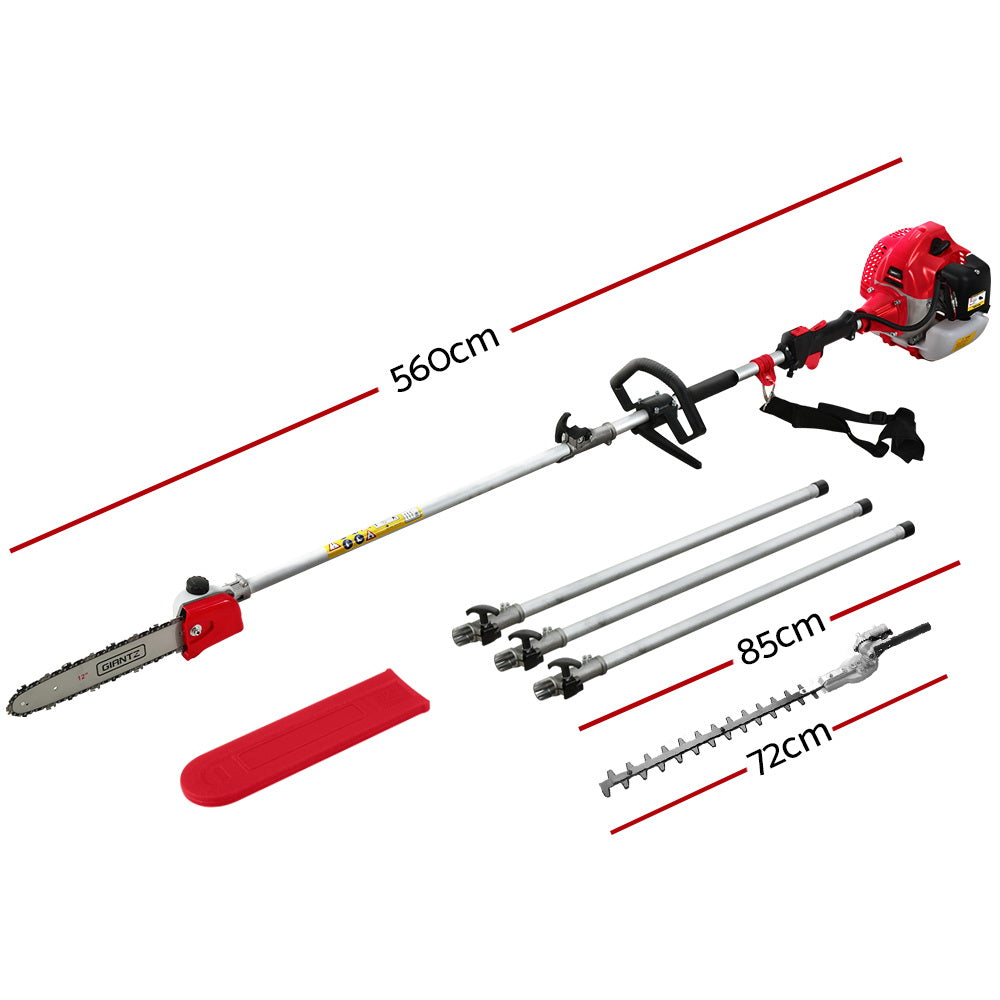 Giantz Pole Chainsaw Petrol Hedge Trimmer Pruner Chain Saw Brush Cutter Grass Giantz