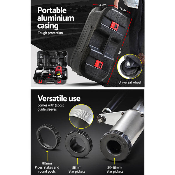 GIANTZ 4 Stroke Petrol Post Driver Power Pile Hole Drive Picket Rammer Fence Giantz