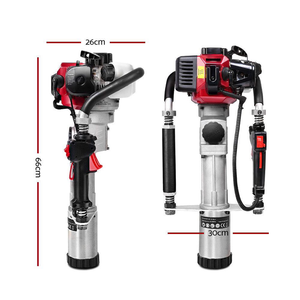 GIANTZ 55CC Petrol Post Pile Hole Driver 2-Stroke Power Picket Rammer Giantz