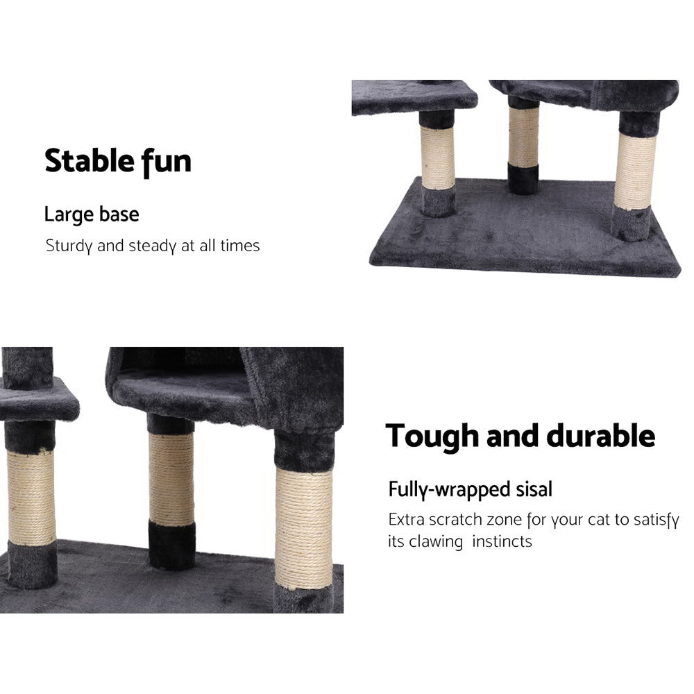 i.Pet Cat Tree 120cm Trees Scratching Post Scratcher Tower Condo House Furniture Wood Multi Level freeshipping - Awezingly