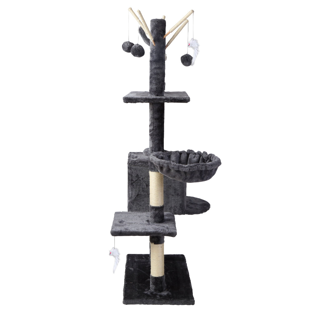 i.Pet Cat Tree 140cm Trees Scratching Post Scratcher Tower Condo House Furniture Wood freeshipping - Awezingly