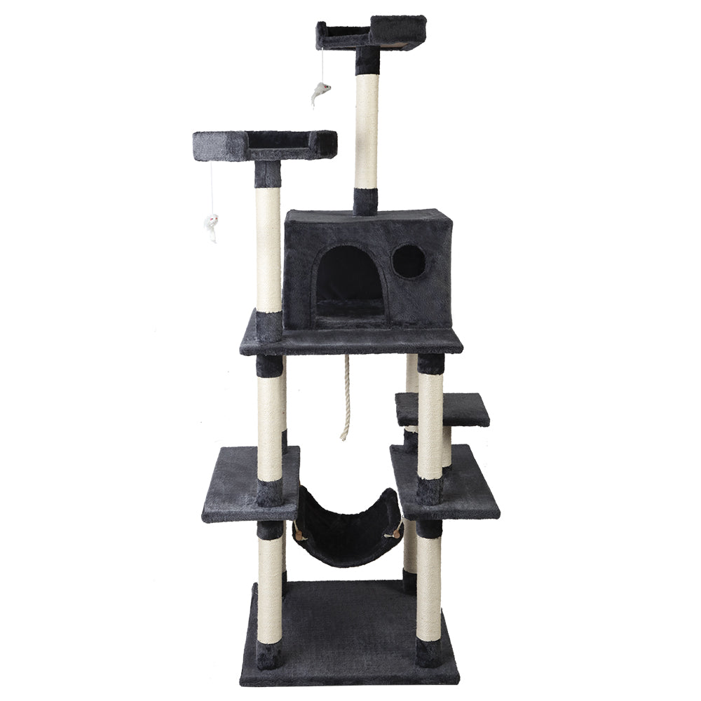 i.Pet Cat Tree 184cm Trees Scratching Post Scratcher Tower Condo House Furniture Wood freeshipping - Awezingly