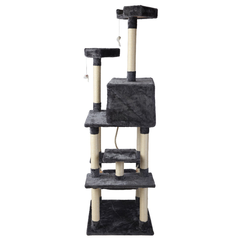 i.Pet Cat Tree 184cm Trees Scratching Post Scratcher Tower Condo House Furniture Wood freeshipping - Awezingly