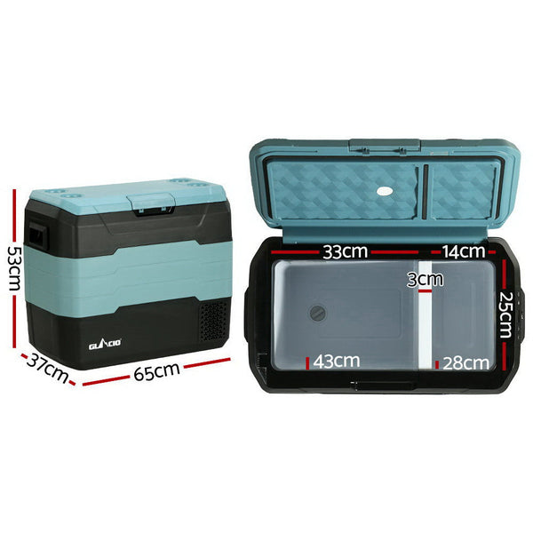 Glacio 50L Portable Fridge Freezer Fridges Cooler Camping 12V/24V/240V Caravan Glacio