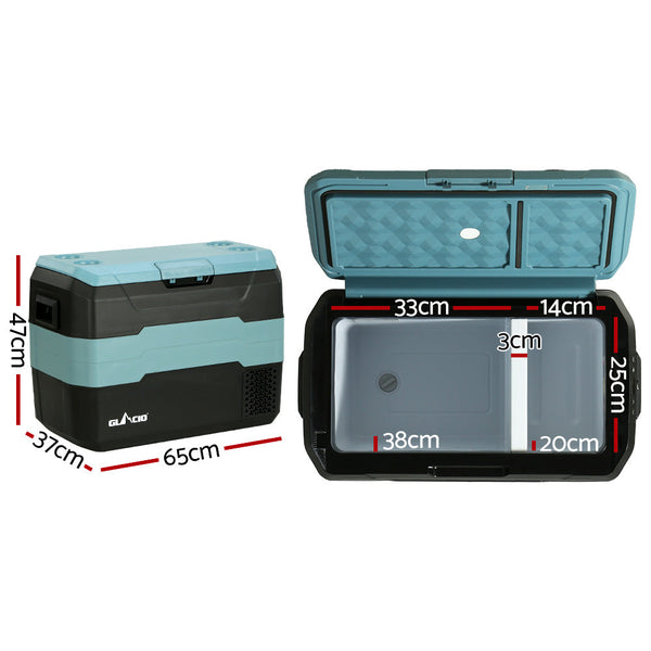 Glacio 40L Portable Fridge Freezer Fridges Cooler Camping 12V/24V/240V Caravan Glacio