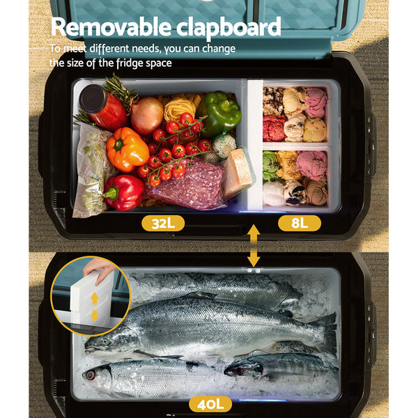 Glacio 40L Portable Fridge Freezer Fridges Cooler Camping 12V/24V/240V Caravan Glacio