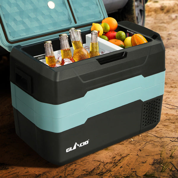 Glacio 40L Portable Fridge Freezer Fridges Cooler Camping 12V/24V/240V Caravan Glacio