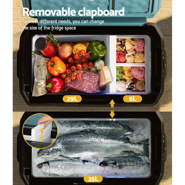 Glacio 35L Portable Fridge Freezer Fridges Cooler Camping 12V/24V/240V Caravan Glacio