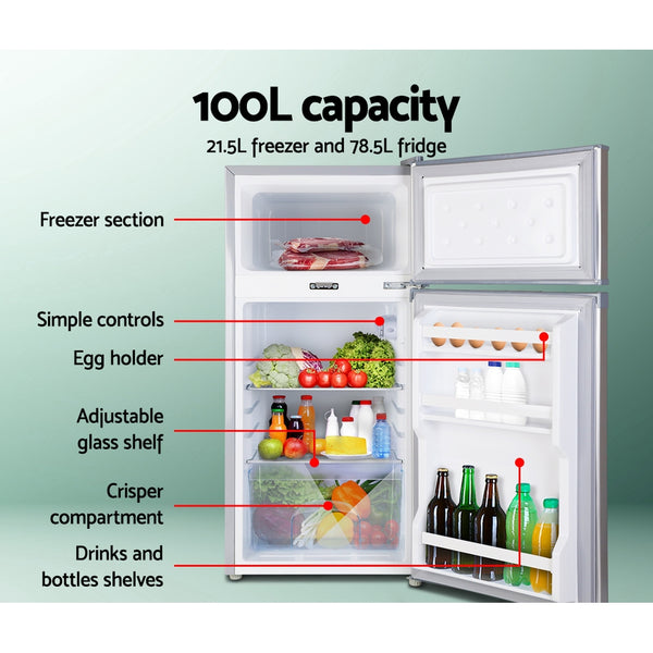 Glacio 100L Portable Bar Fridge Freezer Cooler 12V/24V/240V Caravan freeshipping - Awezingly