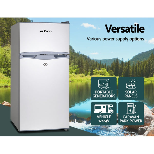 Glacio 100L Portable Bar Fridge Freezer Cooler 12V/24V/240V Caravan freeshipping - Awezingly