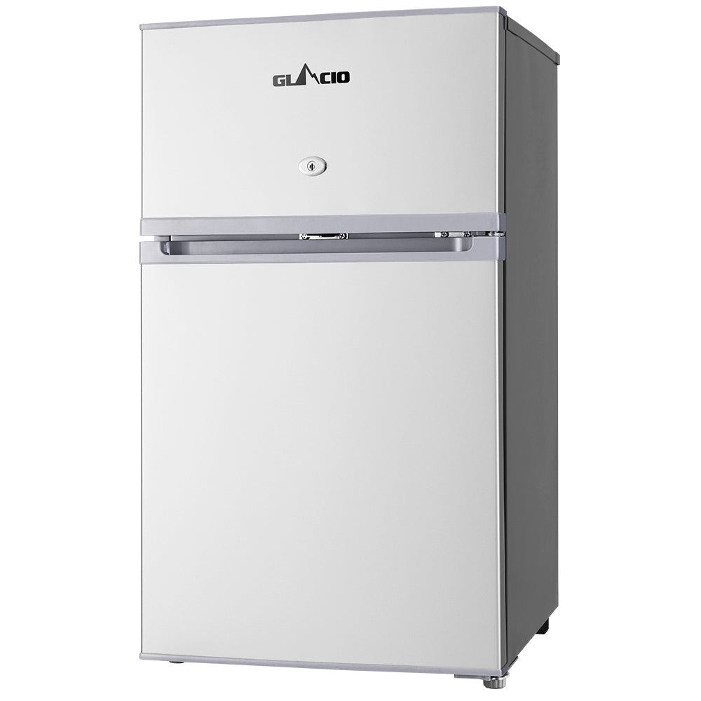 Glacio 65L Portable Fridge Bar Freezer Cooler Upright 12V/24V/240V Caravan Car Silver freeshipping - Awezingly