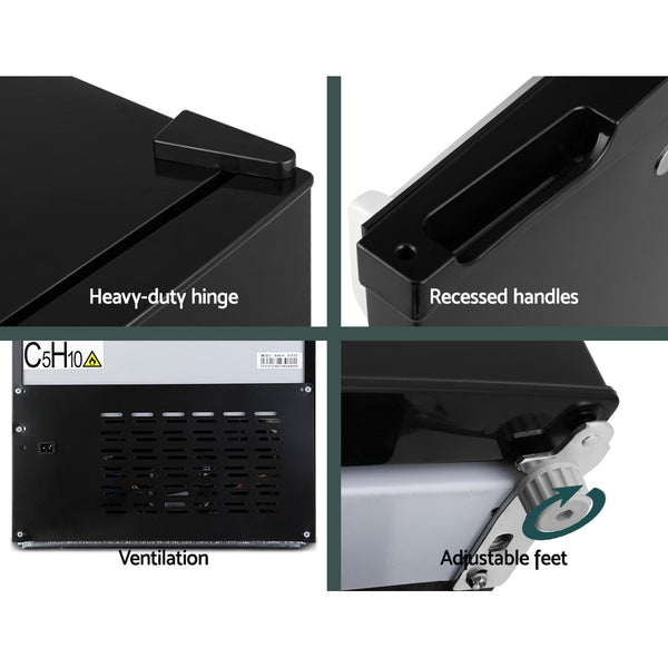 Glacio 90L Portable Fridge Bar Freezer Cooler Upright 12V/24V/240V Caravan 4WD Car Camping Black freeshipping - Awezingly