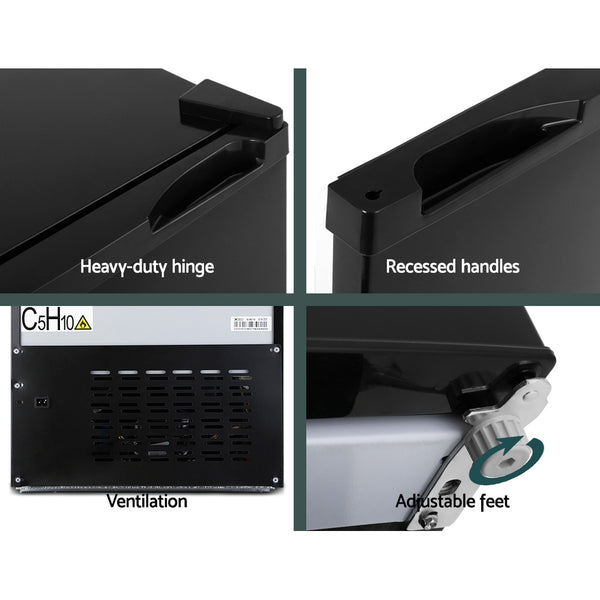 Glacio 95L Portable Fridge Bar Freezer Cooler Upright 12V/24V/240V Caravan 4WD Car Camping Black freeshipping - Awezingly