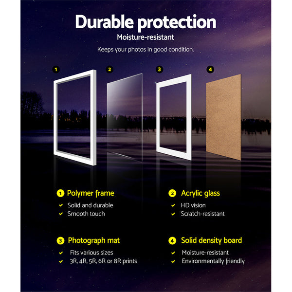 Artiss Photo Frames11PCS 5x7in 6x8in 8x10in Hanging Wall Frame White Artiss