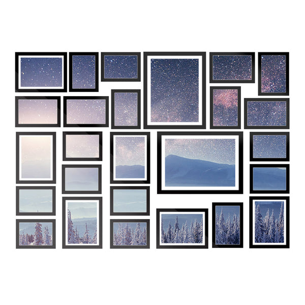 26 PCS Picture Photo Frame Wall Set Home Decor Present Gift Black freeshipping - Awezingly