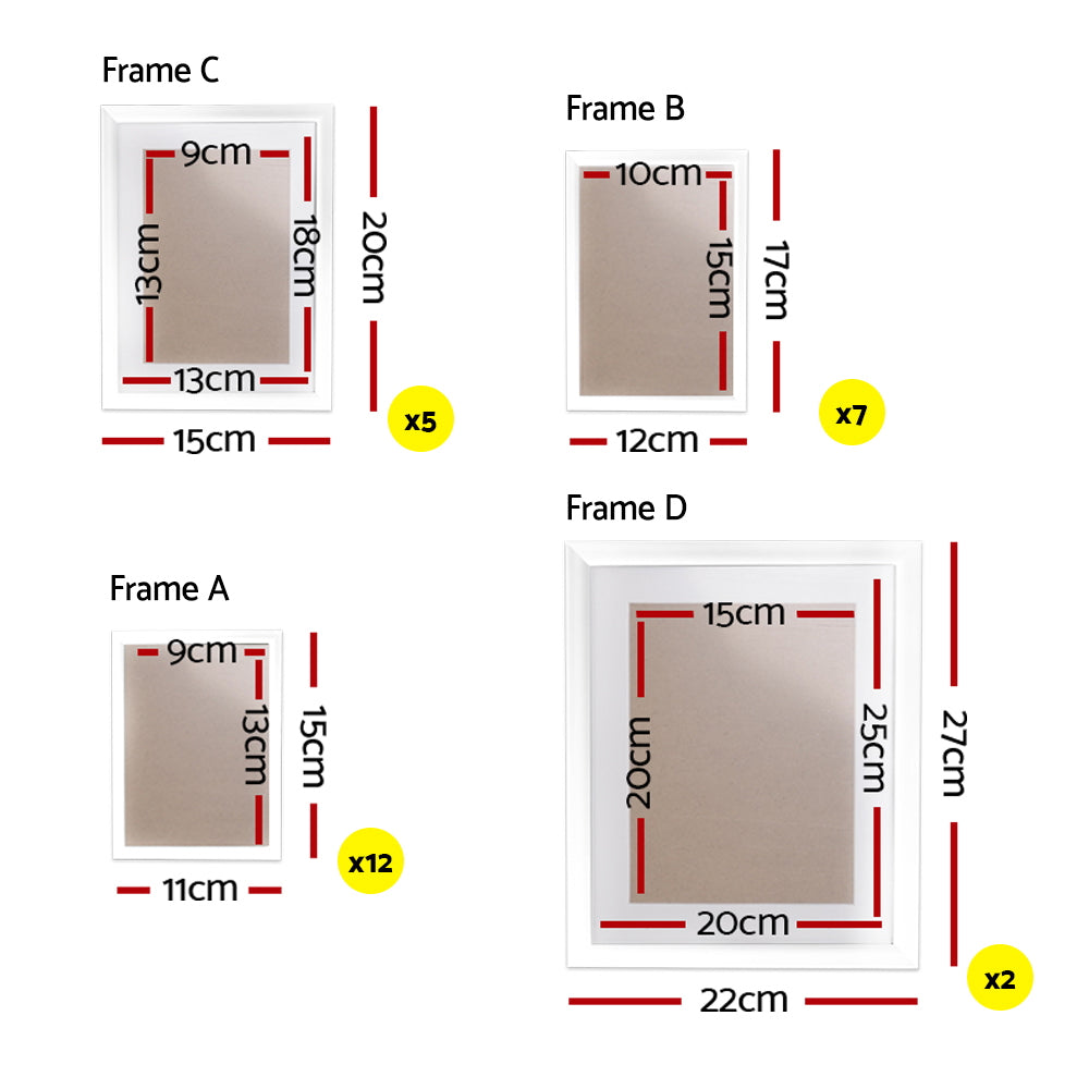 26 PCS Picture Photo Frame Wall Set Home Decor Present Gift White freeshipping - Awezingly