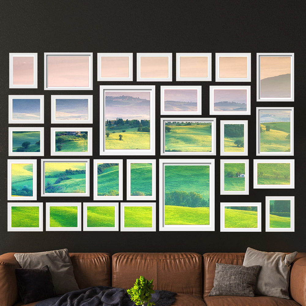 Artiss Photo Frames 30PCS  8x10in 5x7in 4x6in 3.5x5in Hanging Wall Frame White Artiss