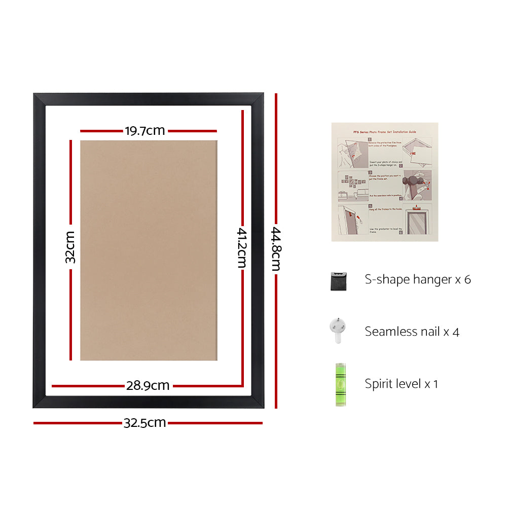 3 PCS Photo Frame Wall Set A3 Picture Home Decor Art Gift Present Black freeshipping - Awezingly