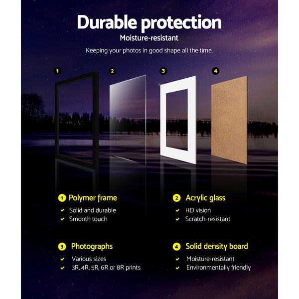 3 PCS Photo Frame Wall Set A3 Picture Home Decor Art Gift Present Black freeshipping - Awezingly