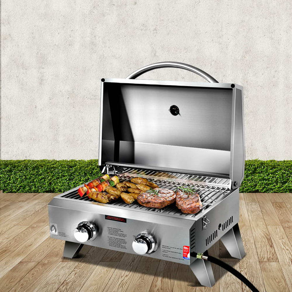 Grillz Portable 2 Burner Gas BBQ Grillz