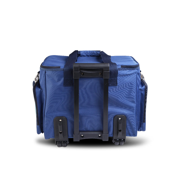 Alfresco 6 Person Picnic Bag Trolley Set - Blue freeshipping - Awezingly