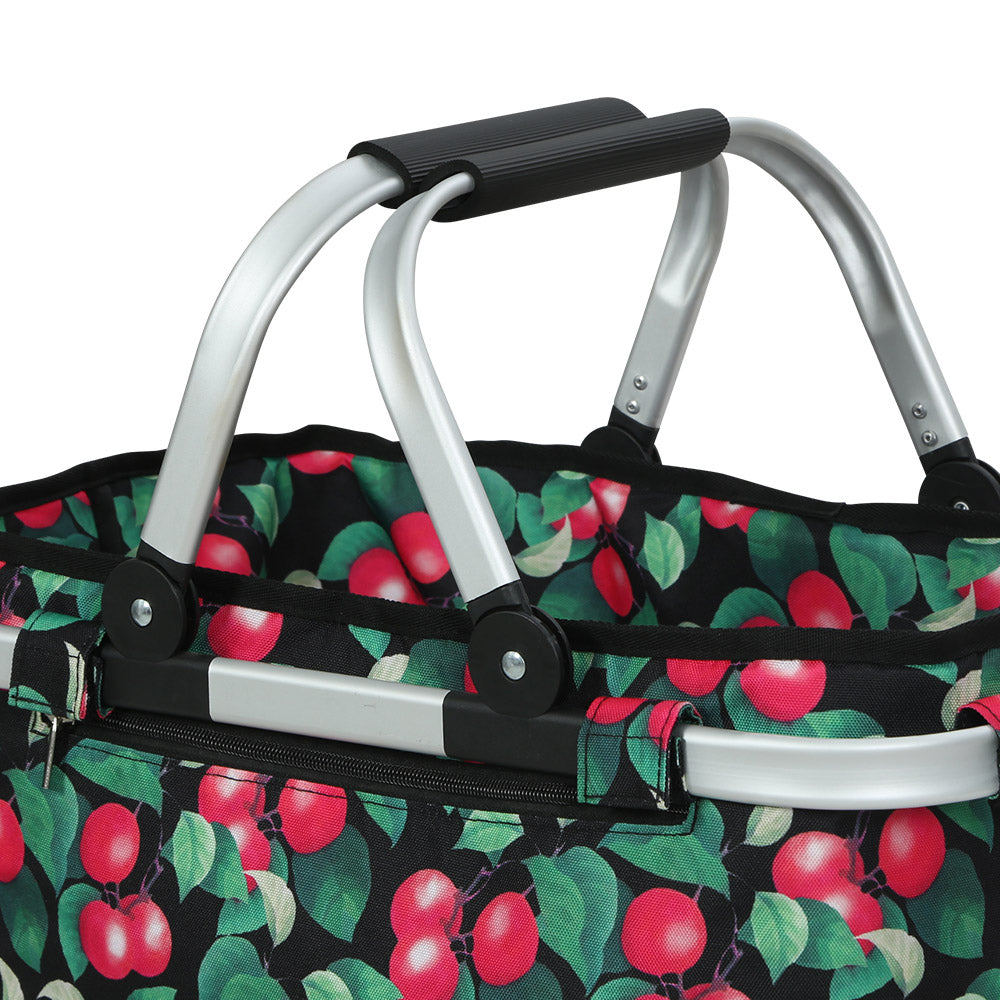 Alfresco Picnic Bag Basket Folding Large Hamper Camping Hiking Insulated Alfresco