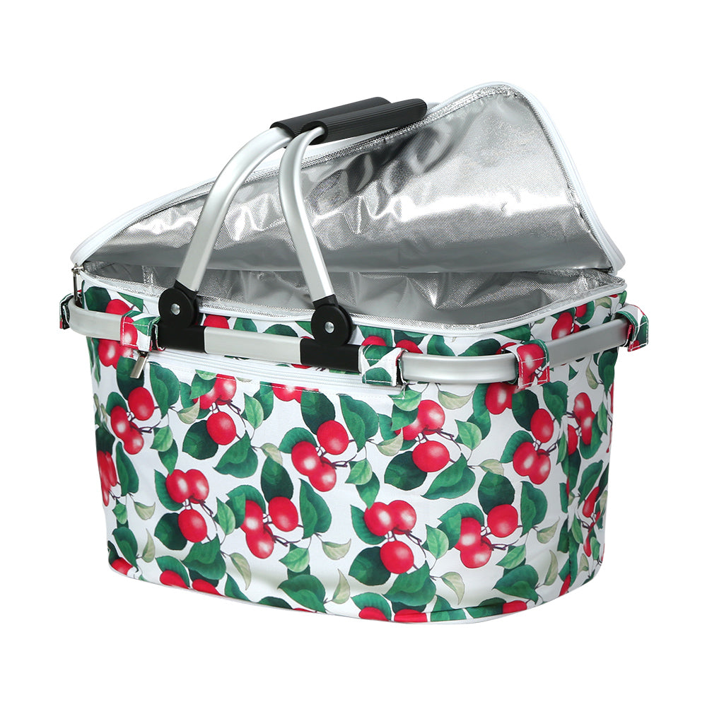 Alfresco Picnic Bag Basket Hamper Camping Hiking Insulated Lunch Cooler Folding Alfresco