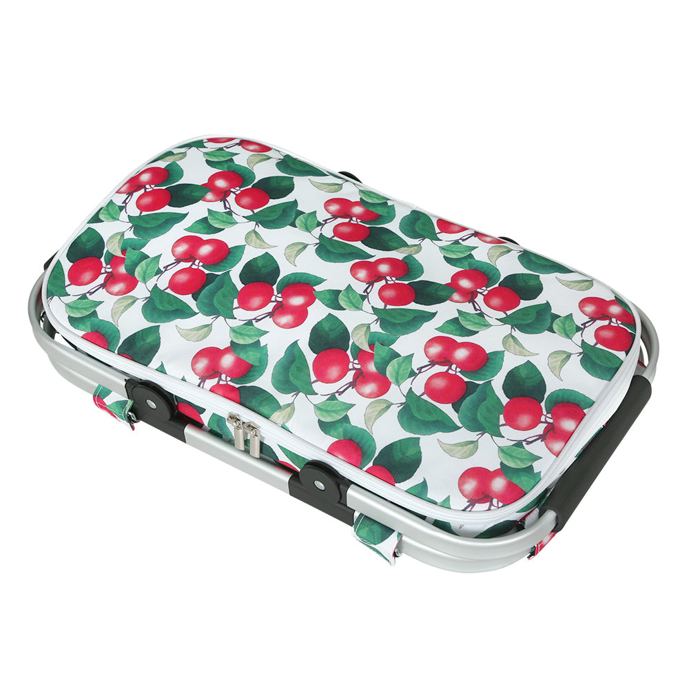 Alfresco Picnic Bag Basket Hamper Camping Hiking Insulated Lunch Cooler Folding Alfresco