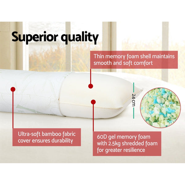 Giselle Bedding Full Body Memory Foam Pillow freeshipping - Awezingly