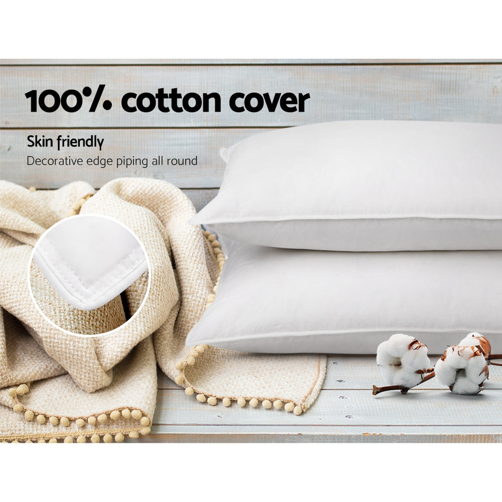 Giselle Bedding Set of 2 Duck Down Pillow - White freeshipping - Awezingly
