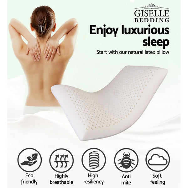 Giselle Bedding Set of 2 Natural Latex Pillow freeshipping - Awezingly