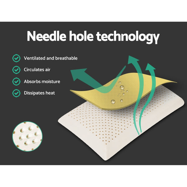 Giselle Bedding Set of 2 Natural Latex Pillow freeshipping - Awezingly