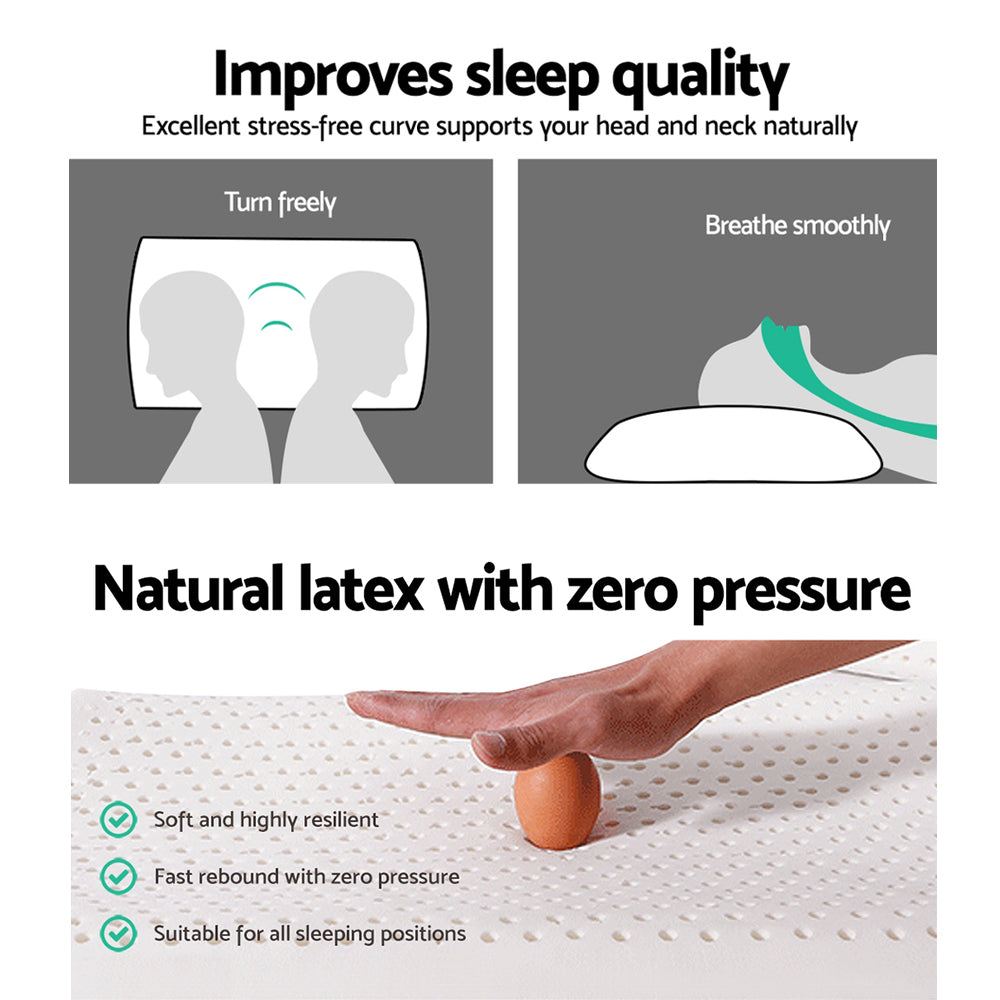Giselle Bedding Set of 2 Natural Latex Pillow freeshipping - Awezingly