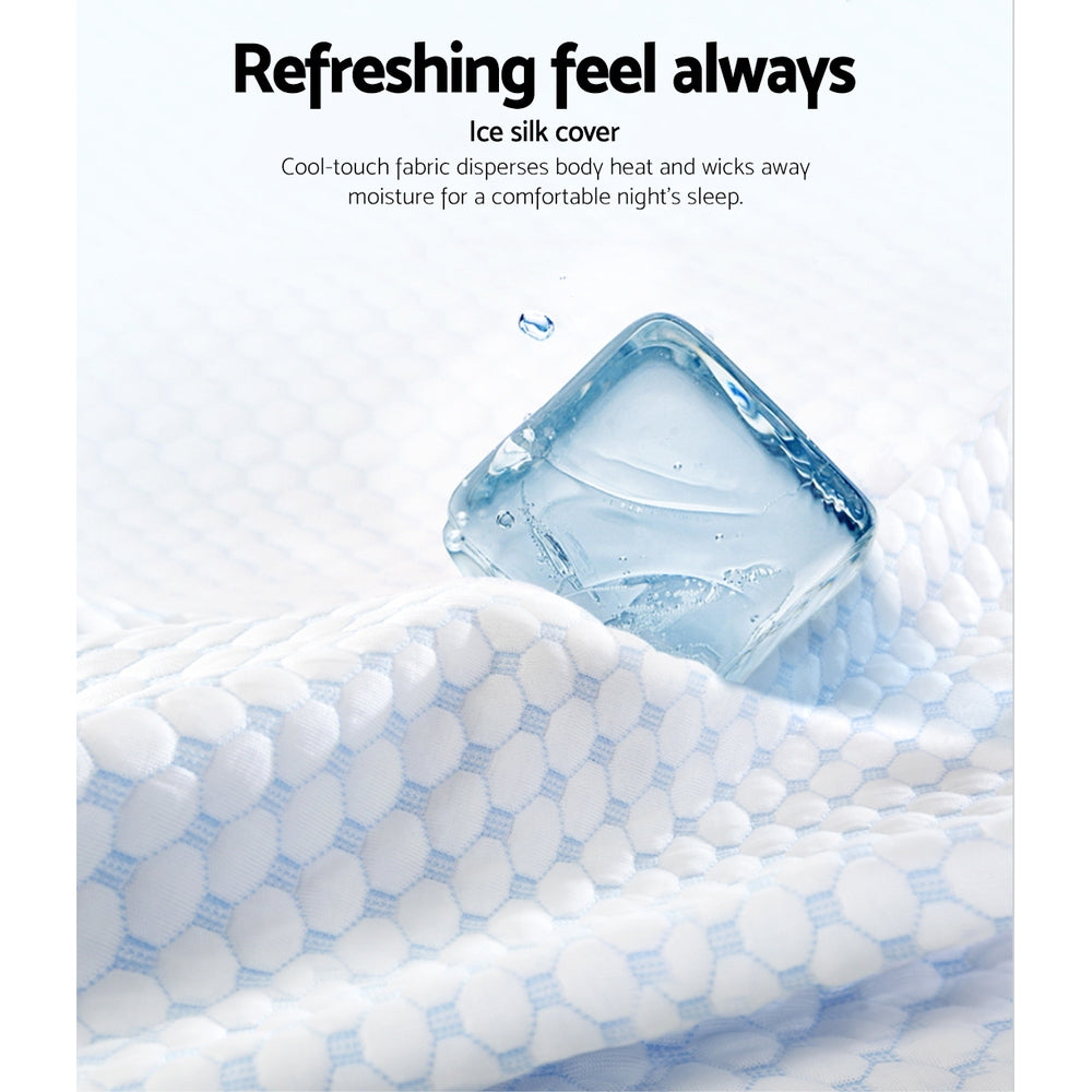 Giselle Memory Foam Pillow Ice Silk Cover Contour Pillows Cool Cervical Support freeshipping - Awezingly