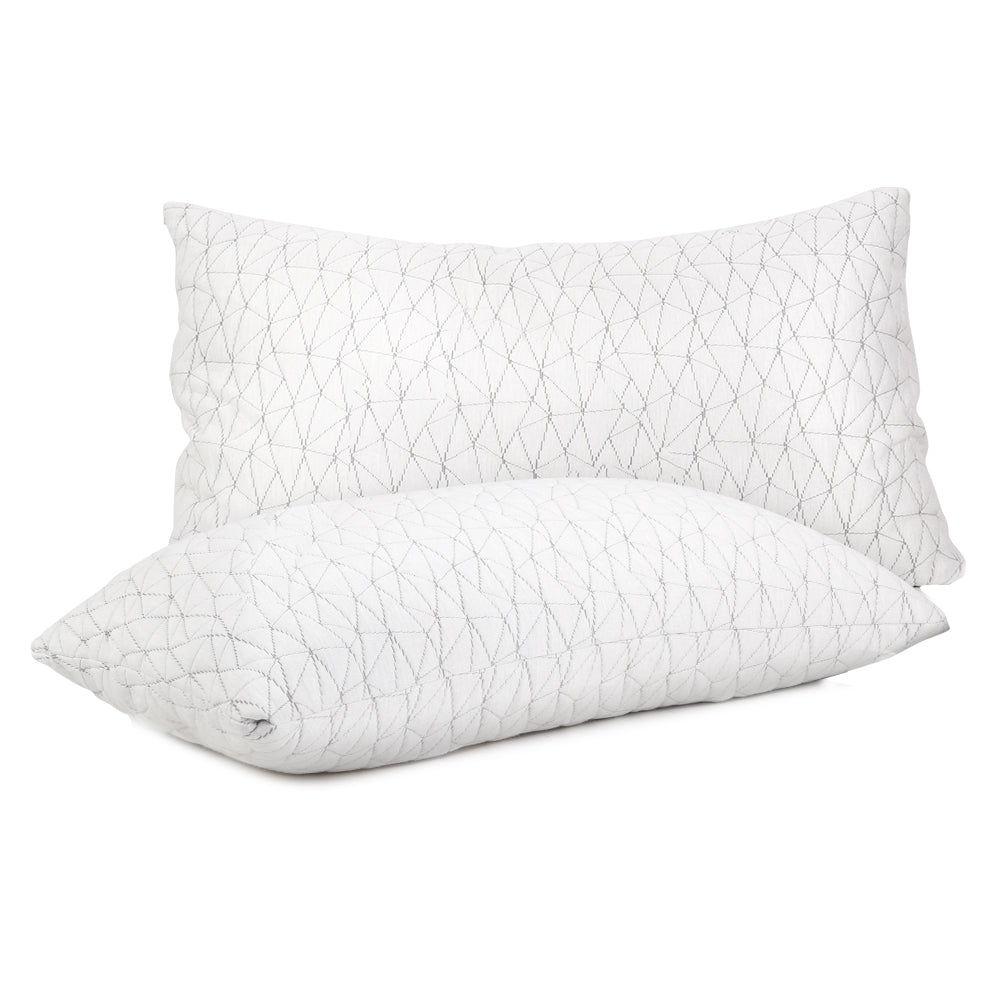 Giselle Bedding Set of 2 Rayon Single Memory Foam Pillow Giselle Bedding