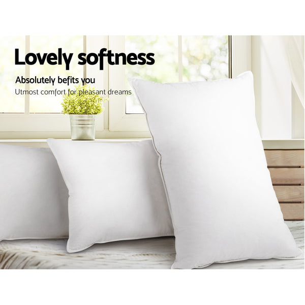 Giselle Bedding Set of 4 Medium & Firm Cotton Pillows freeshipping - Awezingly