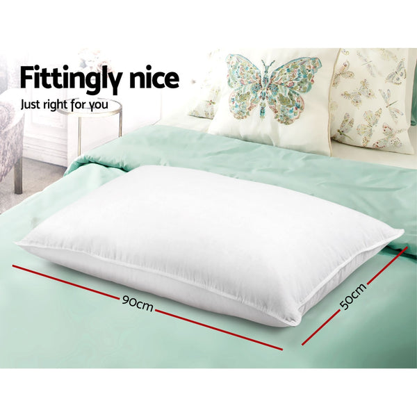 Giselle Bedding King Size 4 Pack Bed Pillow Medium*2 Firm*2 Microfibre Fiiling freeshipping - Awezingly