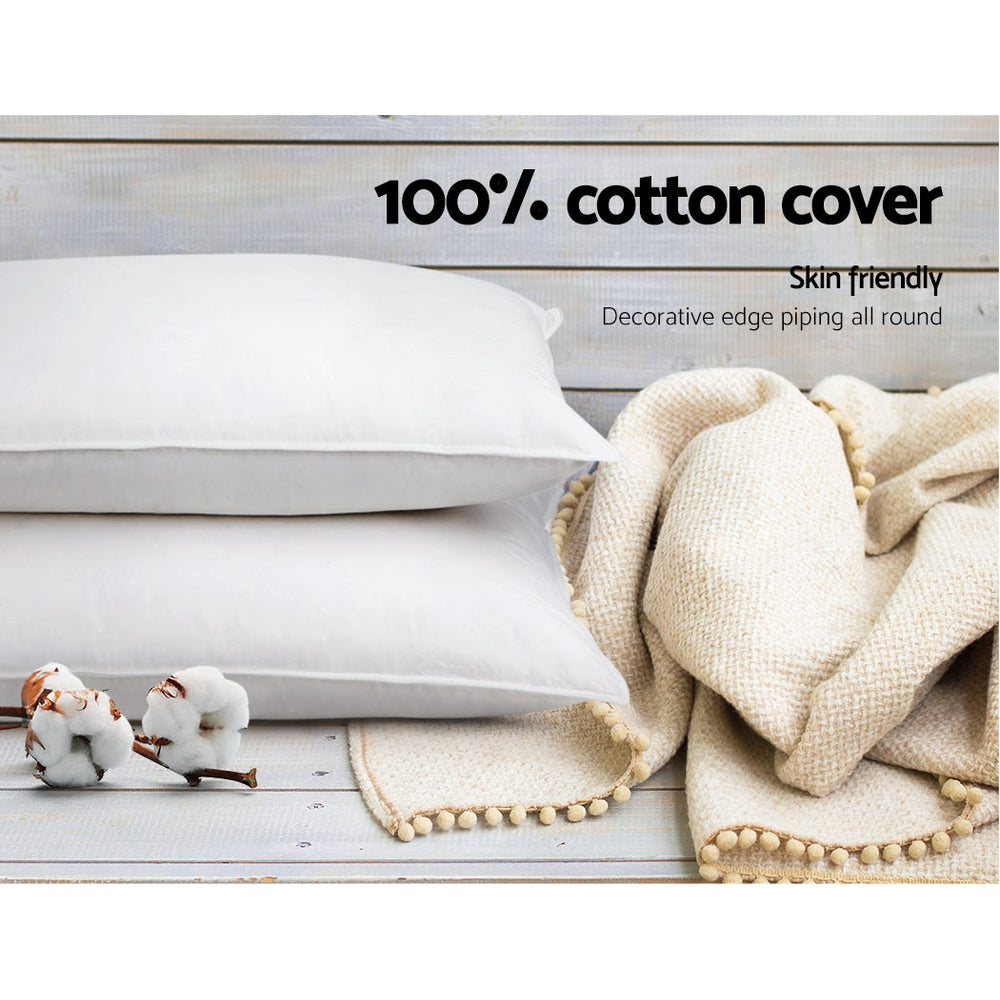 Giselle Bedding King Size 4 Pack Bed Pillow Medium*2 Firm*2 Microfibre Fiiling freeshipping - Awezingly