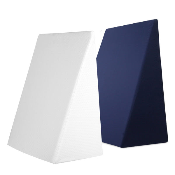 Giselle Bedding 2X Memory Foam Wedge Pillow Neck Back Support with Cover Waterproof White Blue freeshipping - Awezingly