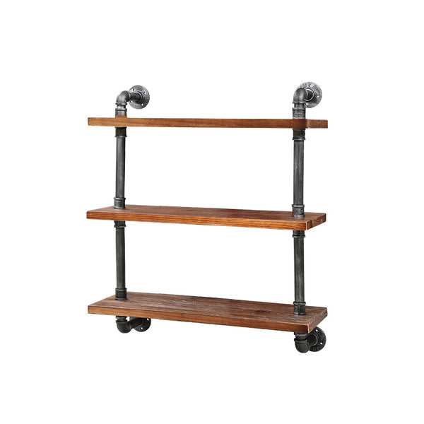 Artiss Industrial Shelves DIY Pipe Shelf Display Wall Floating Bookshelf Vintage 3 Tiers Artiss