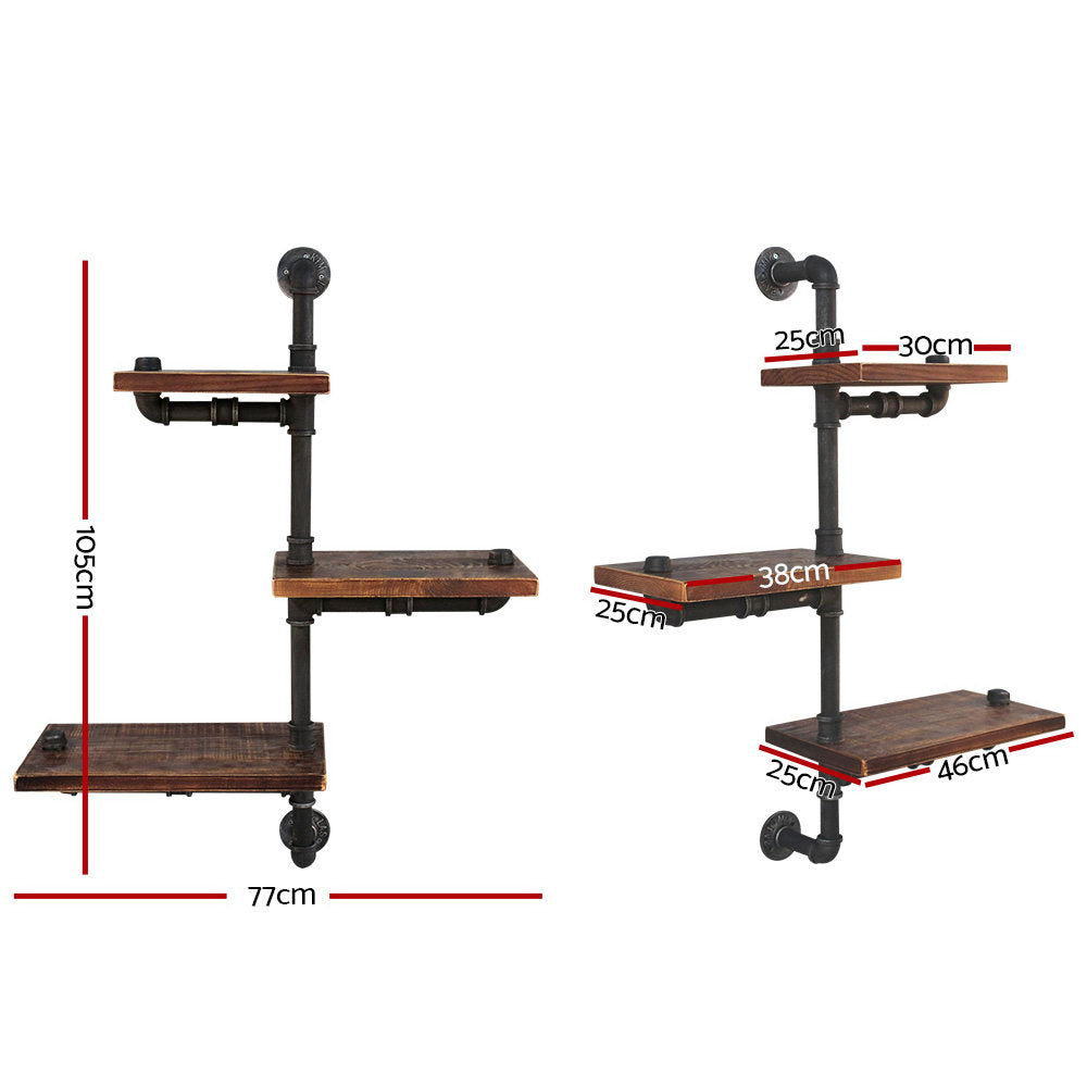Artiss 3 Level 84cm DIY Adjustable Metal Bookshelf Artiss