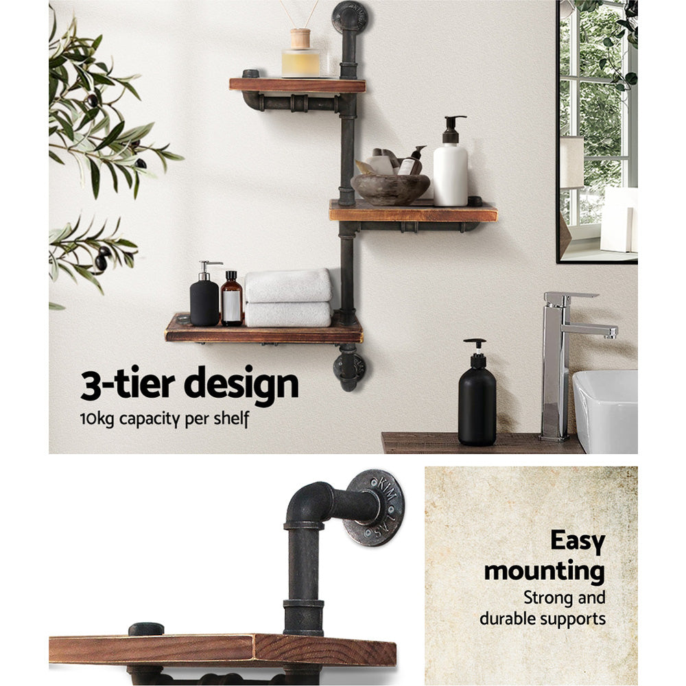 Artiss 3 Level 84cm DIY Adjustable Metal Bookshelf Artiss